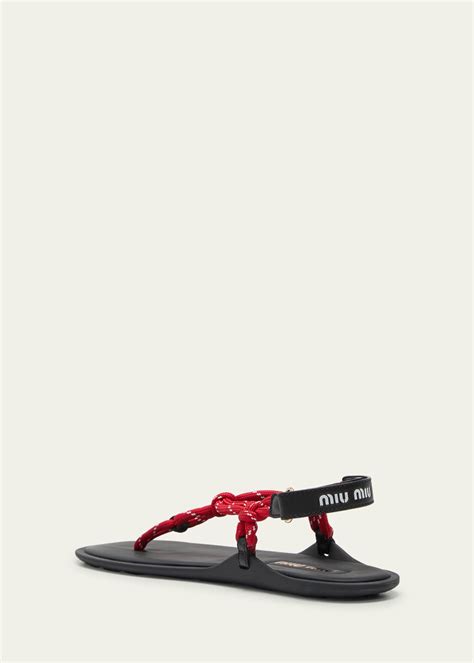 miu miu rope sandals|Women's Miu Miu Sandals and Flip.